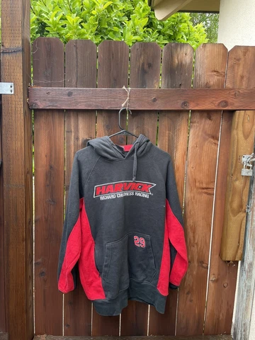Kevin Harvick #29 Men's Red And blackHoodie Chase Size Small Vintage 90s Cover