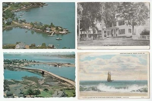 Vtg. Lot of 4 MAINE & New HAMPSHIRE POSTCARDS~South Bristol~BAILEY ISLAND~Desert - Picture 1 of 2