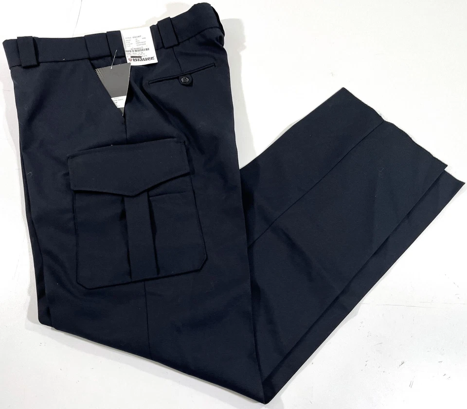 BLAUER 8565W WOMENS 14 SIDE POCKET WOOL BLEND PANTS DARK NAVY UNHEMMED