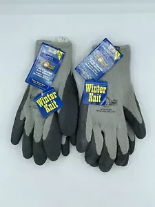 Wells Lamont Latex Coated Cold Weather Knit Gloves With Grips 2 Pairs Men's L - Picture 1 of 5