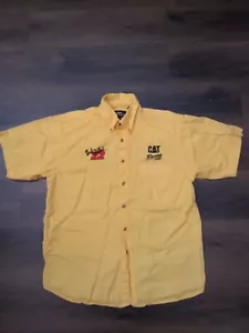 Blue Generation Mens Shirt Yellow Size M 100% Cotton Cat Racing - Picture 1 of 8