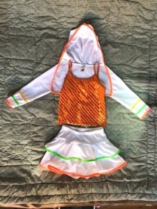 Orange & White Youth & Adult 3 Piece Jazz/Tap/Hip Hop Dance Costume - Picture 1 of 2