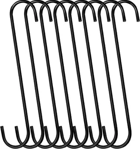 12 inch 8 Pack Extra Heavy Duty Extra Large S Hooks for Tree Branch, Bird Feeder - Picture 1 of 6