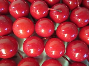 90 Loose 1/2" size Red Round Berries Holiday Christmas Decor Crafts