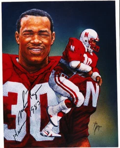 🏈Auto MIKE ROZIER Ted Watts 1995 Photo🏈 1983 Heisman Trophy NEBRASKA COA KSA - Picture 1 of 1