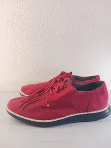 Cole Haan Zerogrand Oxfords Sneakers Red Shoes Men's Size 11 Stitchlite Wingtip - Picture 1 of 7