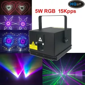 5W 15K RGB ILDA Animation Laserlicht Sound AUTO DMX DJ Bühnenlicht Vollfarbe - Bild 1 von 19