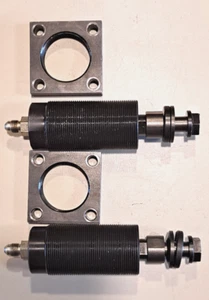 LOT (2) LARGE THREADED BODY HYDRAULIC CYLINDER, SHOCK ABSORBER??  5.360 x 1.618" - Picture 1 of 10