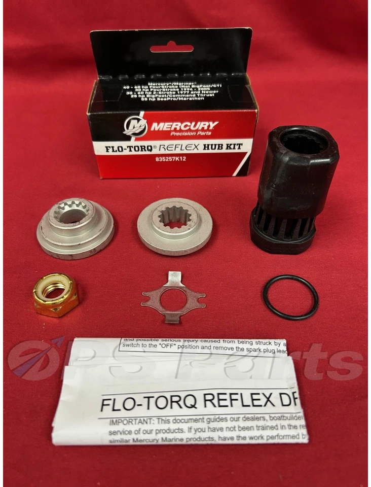 Nuevo kit de buje reflex Mercury Flo-Torq OEM parte # 835257K12/835257Q12 Foto 1 de 3