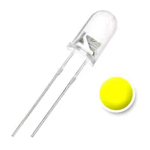 5MM Yellow Water Clear Lens LED Diode - Pack of 50 - Bild 1 von 2