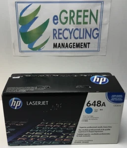 HP LaserJet 648A Cyan Print Cartridge Toner CE261A Open Box Genuine Free Shippin - Picture 1 of 5