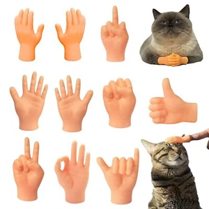 10 Pcs Mini Hands Funny Tiny Hands for Cat Finger Interactive Toys for Cat Paws - Picture 1 of 7