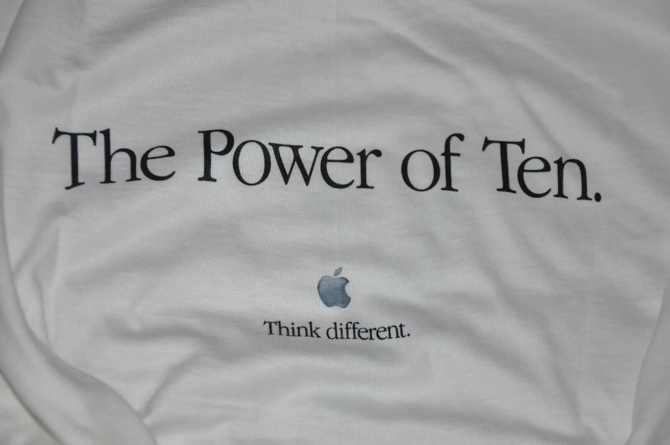NEW Think Different NEW vintage collectible Apple Power of Ten “X” T-Shirt Rare - Image 1 of 4