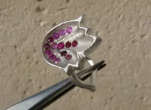 Anello IN Argento 925, Zaffiro Rosa, Rubino - Foto 1 di 12