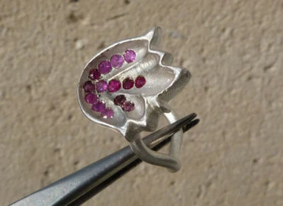 Anello IN Argento 925, Zaffiro Rosa, Rubino - Immagine 1 di 4