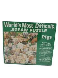 15 Zoll x 15 Zoll Das schwierigste Puzzle der Welt Schweine 529 doppelseitige Teile Buffalo Games - Bild 1 von 1