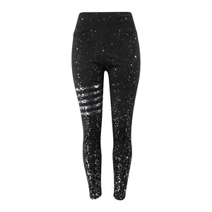 Lydaa Leggings Women’s S/M, L/XL Black Waisted Yoga Stretch Pants Silver Ladies - Picture 1 of 16