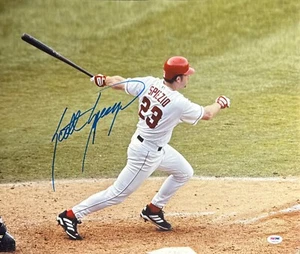 Scott Spiezio Signed 16x20 Photo Angels 2002 WS Champs PSA 4A81554 - Picture 1 of 2