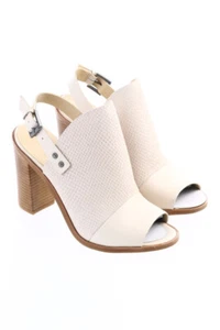 Zapatos de salón NINE WEST cuero real EE. UU. 10 = 41 off-white estampado de serpiente NUEVO - Imagen 1 de 6