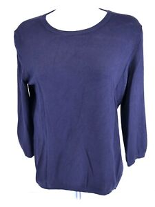 Philosophy Republic Sweater Womens Small Purple Quarter Zip Back 3/4 Sleeve 