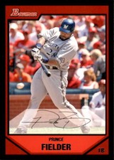 2007 Bowman  #9 Prince Fielder Milwaukee Brewers
