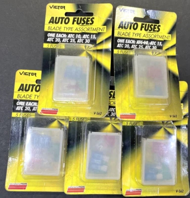 5- Surtidos de fusibles automáticos ATC10 ATC15 ATC20 ATC25 ATC30, 25 piezas, Victor V562 Foto 1 de 4