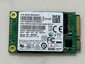 Samsung 850 EVO 500GB TLC mSATA Internal Solid State Drive (MZMLN500) - Afbeelding 1 van 7