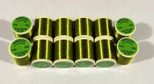 12 Spools Danville Flat Waxed Olive Fly Tying Thread - Picture 1 of 1