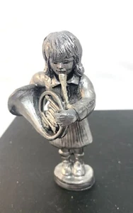 The Children's Orchestra Pewter Figurine French Horn - Ricker - Picture 1 of 4