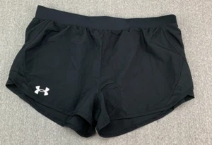Under Armour Fly by Short Loose Girls Youth XL Black Logo Jogging Walking - Picture 1 of 16