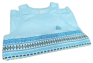 REEF Sleeveless Jersey Tank Men's S Aqua - Valdez Geometric Knit. NWT - Picture 1 of 5
