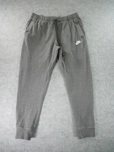 Nike Sweatpants Mens Small Gray Swoosh Spell Out Drawstring Jogger Elastic Waist - Picture 1 of 10