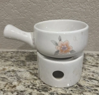 Juego de 2 piezas de cerámica luz de té floral perfumado sala de calentamiento popurrí vintage Foto 1 de 4