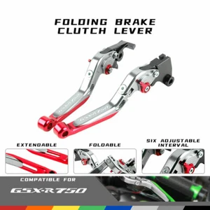 Motor Brake Clutch Adjustable Folding Levers For SUZUKI GSXR 750R GSXR750 04-05 - Picture 1 of 12