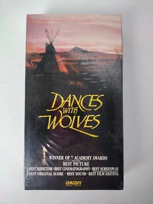 Dances With Wolves VHS RARE FACTORY SEALED STUDIO WATERMARK 1990 Orion Premium - Image 1 of 4