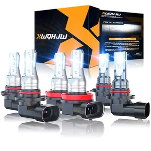 10000K Front LED Headlight High/Low Beam+Fog Light Bulb For Ford F 150 2015-2023 - Foto 1 di 17