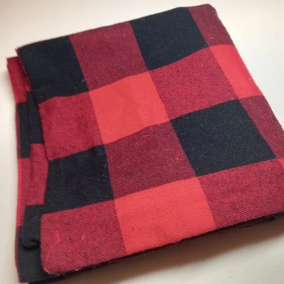 Pair of Red  Gingham Plaid Pillow Shams 17x17" Holiday Winter Camping Decor Zip - Image 1 of 4