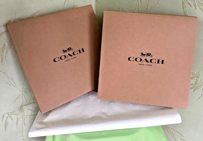 COACH GIFT WRAPPING 2 BOXES + 4 TISSUE (SET):NWOT  SEVERAL AVAILABLE - Image 1 of 4