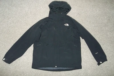 North Face Jacket Mens XL Black  HyVent Waterproof Hooded Fleece Liner Coat - Image 1 of 4