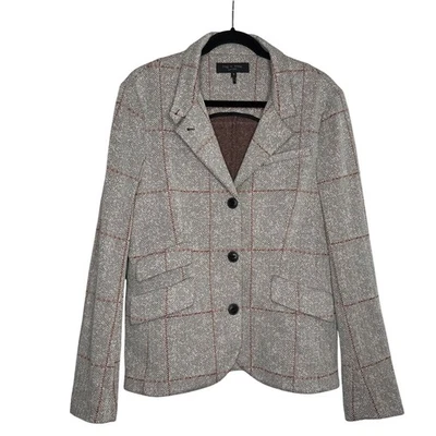 Rag & Bone New York Slade Blazer Women's 14 Plaid Herringbone Career Jacket READ - Image 1 of 4