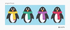 Penguin Friends Needlepoint Kit or Canvas - Picture 1 of 2