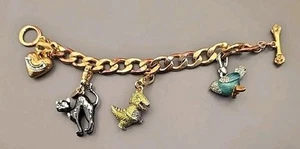 Authentic Juicy Couture Gold Charm Bracelet With 3 Removable Charms - Picture 1 of 10
