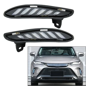 LED DRL Daytime Running Driving Light With Turn For Toyota Venza HARRIER 2021-22 - Picture 1 of 12