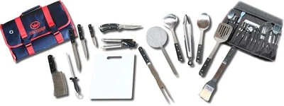 1660 16-Piece Stainless-Steel Tailgating Utensil Set With Carrying Case - Image 1 of 4