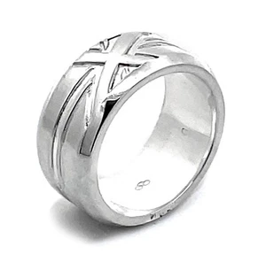 LINKS OF LONDON Men's Sterling Silver 925 2012 Union Jack Flag Ring U NEW - Picture 1 of 8