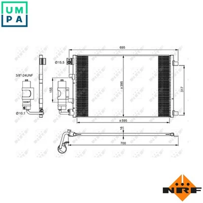 CONDENSER AIR CONDITIONING 35973 FOR NISSAN DUALIS QASHQAI/+2 MR20DE 2.0L 4cyl - Image 1 of 4