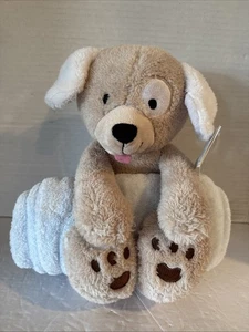 Elegant Baby Plush NAPTIME HUGGIE PUPPY Security Lovey w/Blanket  - Picture 1 of 8