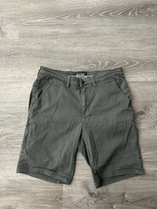 Duer Du/er N2X Slim Fit Denim Shorts Mens Size 32 Dark Geeen Workwear Casual EUC - Picture 1 of 9