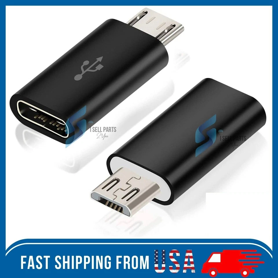 LOT USB 3.1 Type C Female to Micro USB Male Adapter Converter Connector USB-C - Image 1 of 1