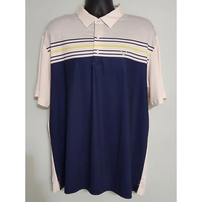 Camisa polo de golf Callaway Opti-Dri a rayas manga corta para hombre XL Foto 1 de 3